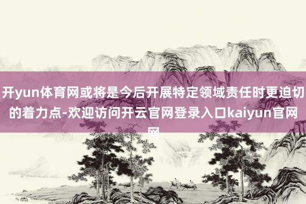 开yun体育网或将是今后开展特定领域责任时更迫切的着力点-欢迎访问开云官网登录入口kaiyun官网